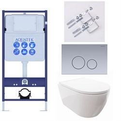 SET AQUATEK ПОЛАРИС (рама AQUATEK Standard INS-0000012+унитаз ПОЛАРИС AQ0700-00 с тонким сиденьем soft-close+ крепеж KKI-0000002 +панель KDI-0000036) SET AQUATEK ПОЛАРИС-036 4в1 - фото 72930