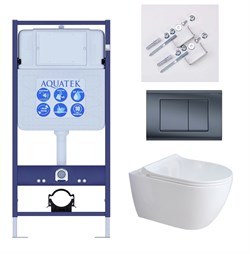 SET AQUATEK ПОЛАРИС (рама AQUATEK Standard INS-0000012+унитаз ПОЛАРИС AQ0700-01 с тонким сиденьем soft-close+ крепеж KKI-0000002 +панель KDI-0000033) SET AQUATEK ПОЛАРИС-01-033 4в1 - фото 72940