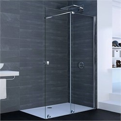 XT0205.069.321 XTENSA Односекционная раздвижная дверь Walk-In 1201-1400 X 2000 мм с неподвижным сегментом, крепление справа, стекло прозрачное XT0205069321 - фото 73080