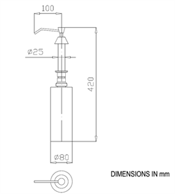 Диспенсер встраиваемый в раковину для мыла 1000 мл. 03101.B