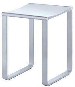 PLAN Табурет, подходит также для душевой зоны, нагрузка: 100 kg, хром/светло-серый (RAL 7035) 14982010038 - фото 76036