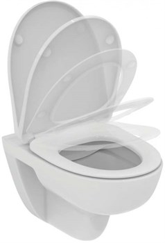 Безободковый подвесной унитаз, технология RimLS+, глубокий смыв. Сидение и крышка T467501 или T467601 заказывается дополнительно. Без крепежа. T471601 - фото 90159