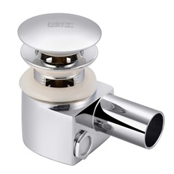 Сифон хромированный для раковины с внешним и внутренним переливом и донным клапаном KG-A100 KG-A100