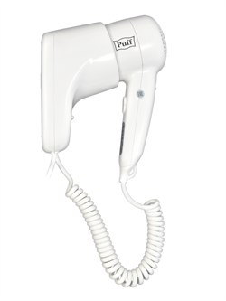 Фен для волос настенный "Puff-1000", белый, 1,0 кВт, 18х10х24,5 см 0405.005