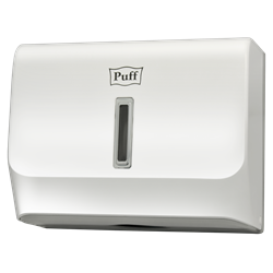 Диспенсер бумажных полотенец Puff-5130, белый, с замком, ABS-пластик 1402.002
