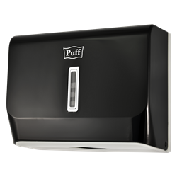 Диспенсер бумажных полотенец Puff-5130Bl, черный, с замком, ABS-пластик 1402.004
