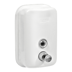 Дозатор для жидкого мыла из нерж. стали Puff-8605W, белый, 500 мл, порошковое окрашивание. 1402.021