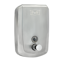 Дозатор для жидкого мыла из нерж. стали puff-8715, хром, 1000 мл, с ключом, 21х14х11 см 1402.139