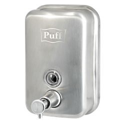 Дозатор для жидкого мыла из нерж. стали, матовый puff-8605m, хром матовый, 500 мл, 17х12х12 см 1402.095