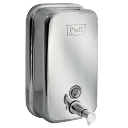 Дозатор для жидкого мыла из нержавеющей стали PUFF-8615, полированный, 1000 мл, 22х13х13 см 1402.091