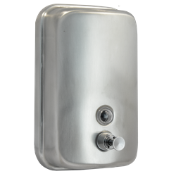 Дозатор для жидкого мыла из нержавеющей стали, "SOLINNE", TM804ML, матовый,1,0 литр, 21х13,5х11см 2512.043