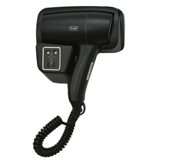 Фен для волос настенный "Puff-1201ВlB", черный, с доп розеткой 1405.037