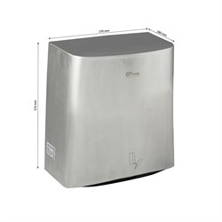 Сушилка для рук, скоростная, модель V-windblade, антивандальная, корпус из нержавеющей стали, матовая, 2000W 6954