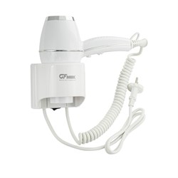 Фен для волос ПРОФИ, СУПЕРМОЩНЫЙ, в ванную комнату, с торцевым креплением, ГОРЯЧИЙ - ХОЛОДНЫЙ поток, с хромированными вставками, 1800W 6832