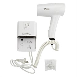 Фен для волос ПРОФИ, СУПЕР, в ванную комнату с РОЗЕТКОЙ. 1200W 6812