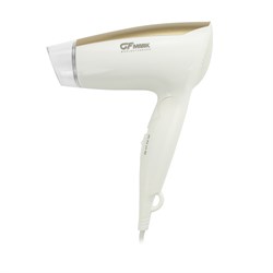 Фен для волос в ванную комнату без креплений, ПЕРЕНОСНОЙ, белый с золотом, 1600W 6831