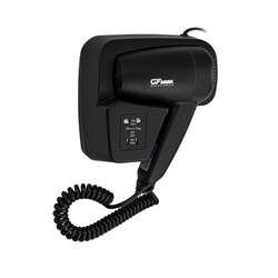 Фен для волос в ванную комнату с боковым креплением, с розеткой, 1200W, черного цвета 6813