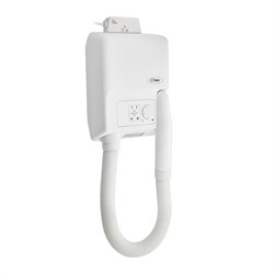 Фен для волос с гибким шлангом , в ванную комнату с РОЗЕТКОЙ 6823