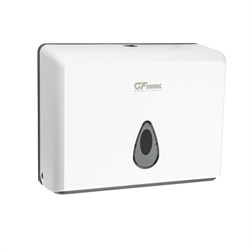 Диспенсер для бумажного полотенца Z и V сложения, на две пачки, с ключом, из АБС пластика, цвет БЕЛЫЙ. 904