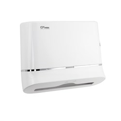 Диспенсер для бумажного полотенца Z сложения, на две пачки, с ключом, из АБС пластика, цвет БЕЛЫЙ. 912