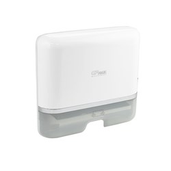 Диспенсер для бумажного полотенца Z сложения, на две пачки, с ключом, из АБС пластика, цвет БЕЛЫЙ. 911