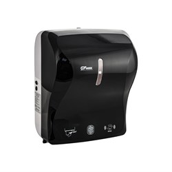 Диспенсер для бумажного полотенца, РУЛОННЫЙ, пластиковый, черный, с глазком, с ключом, сенсорный 9174