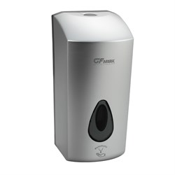 Дозатор СЕНСОРНЫЙ, для жидкого МЫЛА, пластик АБС, СЕРЫЙ, большой, с глазком - капля, 1000 мл 6396