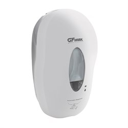 Дозатор СЕНСОРНЫЙ,для жидкого МЫЛА, модель КОКОН с окошком, пластик АБС, БЕЛЫЙ, с датчиком объёма жидкости и уровеня заряда батарей, 1000 мл 721