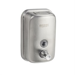 Дозатор для жидкого мыла 500 мл, настенный, с глазком, из нержавеющей стали марки 304, цвет САТИН. 614