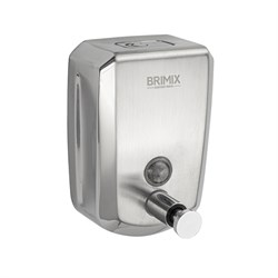 Дозатор жидкого мыла настенный, металлический, с глазком, из нержавеющей стали марки 304, на 500 мл 643