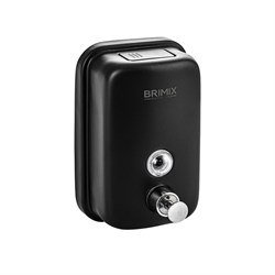 Дозатор для жидкого мыла 500 мл, настенный, с глазком, из нержавеющей стали марки 304, цвет ЧЁРНЫЙ. 6181