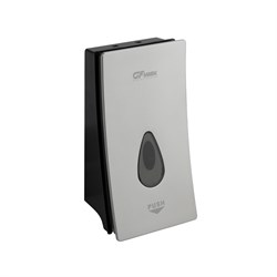 Дозатор жидкого МЫЛА, универсальный, пластиковый, СЕРЫЙ, с глазком - капля, 400 мл 642