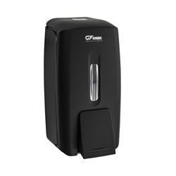 Дозатор жидкого МЫЛА, универсальный, пластиковый, черного цвета, большой, с глазком - капля, 800 мл 9153