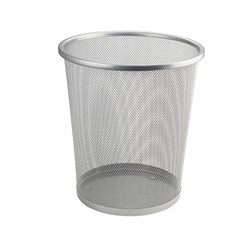 Ведро круглое, 12 л, сетчатое, офисное, металлическое, без крышки. Нержавеющая сталь SUS 410. Цвет СЕРЫЙ. 420