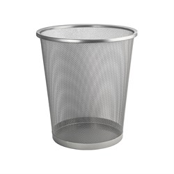 Ведро круглое, 20 л, сетчатое, офисное, металлическое, без крышки. Нержавеющая сталь SUS 410. Цвет СЕРЫЙ. 42020