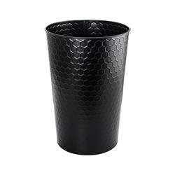 Ведро круглое, 15 л, с ромбическим рисунком, офисное, металлическое, без крышки. Нержавеющая сталь SUS 410. Цвет ЧЁРНЫЙ. 42115