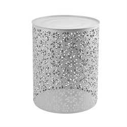 Ведро 5 л, металл СЕРЕБРО, декорированное, с узором. Нержавеющая сталь SUS 410. Цвет СЕРЫЙ. 8035