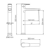 Смеситель для раковины (Weida 3100) 3103H 3103H