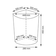 Vils WB-560-M Плетеная корзина для белья с крышкой WB-560-M
