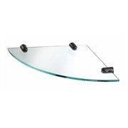 K-533GUN METAL Полка  стеклянная угловая K-533GM