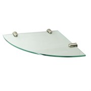 K-533NICKEL Полка  стеклянная угловая K-533N