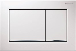 Смывная клавиша Geberit Omega30 для двойного смыва к 111.003/030/060 белый/глянцевый хром 115.080.KJ.1
