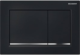 Смывная клавиша Geberit Omega30 для двойного смыва к 111.003/030/060 черный/глянцевый хром 115.080.KM.1
