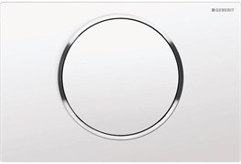 Смывная клавиша Geberit Sigma10 смыв/стоп к 111.300/350/361/362/380/390/796, белые/глянцевый хром 115.758.KJ.5
