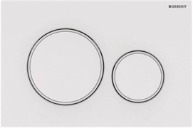 Клавиша смыва Sigma 20, двойной смыв, к 111.300/350/361/362/380/390/796 белые, белый матовый 115.882.11.1