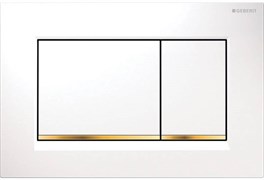 Клавиша смыва Sigma 30, двойной смыв, к 111.300/350/361/362/380/390/796 белый/золото/белый 115.883.KK.1