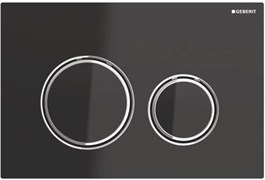 Смывная клавиша Geberit Sigma21, двойной смыв к 111.300/350/361/362/380/390/796 : стекло чёрное, глянцевый хром 115.884.SJ.1