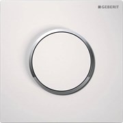 HyTroniс, руч.пневмопривод "Sigma10" для писсуара, рамка,кнопка бел./обод кнопки хром 116.015.KJ.1