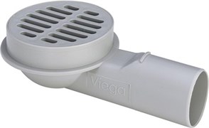 Advantix Трап для балконов и террас с защитной загл., кругл. решеткой, D=100 mm, бок.отводом, K=300 кг, DN 50 - 2,5 л/с 125936