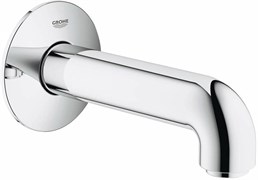 BauClassic Излив для ванны, настенный, хром 13258000